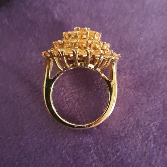 Premium Viceroy Spessartine Garnet Cluster Style Ring. - Picture 3 of 6